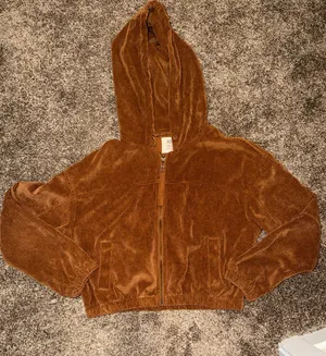 Corduroy Hooded Zip Jacket Size Medium thumbnail 1