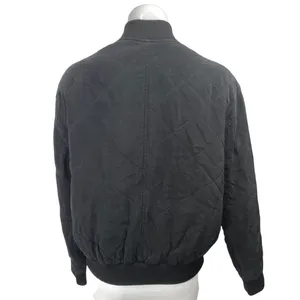 Pins and Needles Women's Black Full Zip Long Sleeve Quilted Bomber Coat Jacket M thumbnail 2