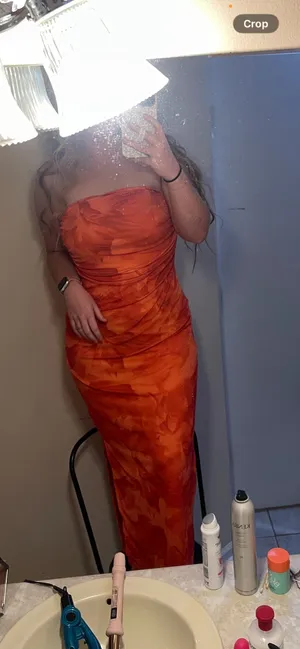 Maxi dress Orange Size L thumbnail 2