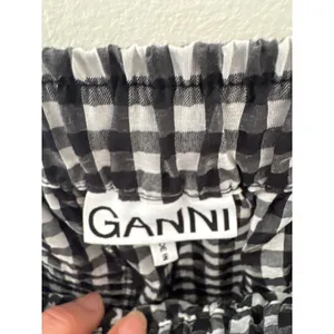 GANNI Gingham Seersucker Shorts Sk:‎ 34 US Size 2 thumbnail 3