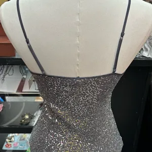 Express sz XS silver sequin top thumbnail 3