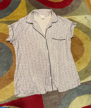 Eberjey Gisele Tencel Modal Relaxed Short Sleeve Pajama Top Women’s Size Medium thumbnail 1