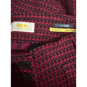 Maeve by Anthropologie The Naomi Houndstooth High Rise Wide Leg Pants Women’s 0 thumbnail 4