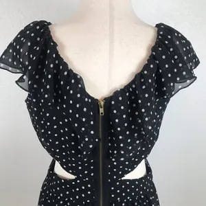 Y2K vintage speechless polkadot cut out dress L‎ thumbnail 5