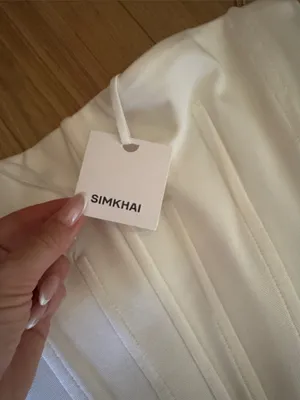 Simkhai Adalys Bustier Dress in Ivory White Size 0 thumbnail 3