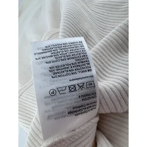 H&M Maternity Mama Long Sleeve Shirt Ribbed Basic Crewneck Minimalist Ivory thumbnail 13