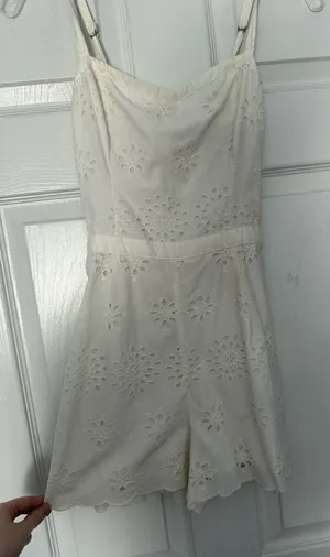 Hollister White eyelet romper thumbnail 1