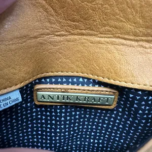 Antik Kraft Brown Leather Wallet 7x 5 inches EUC thumbnail 7