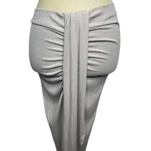 Illa Illa Boutique Trendy Ruffle Midi Skirt Mauve Knit Size S thumbnail 3