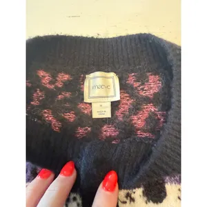 Maeve Anthropologie‎ Leopard Print Cardigan Sweater Multicolor Wool Blend M thumbnail 3
