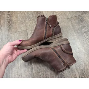 Comfortiva Align Bootie Zip Leather Weather Proof Ankle Boots Size 7.5M Brown thumbnail 3