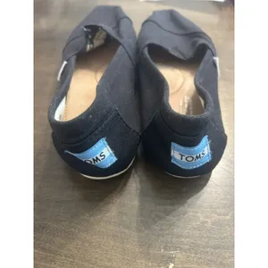 TOMS Women's Canvas Black Slip On Casual Loafers Shoes Size 7 Flats Comfort thumbnail 3