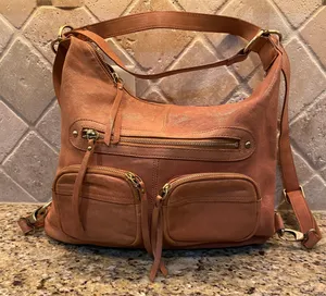 Three Way Hobo Backpack/Shoulder Bag Brown thumbnail 5