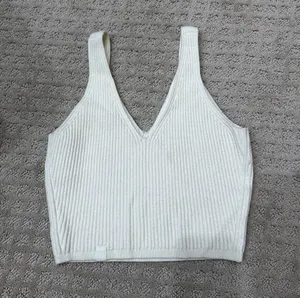 Lululemon Like new Lemon Sorbet Ribbed Knit Cropped Tank Top thumbnail 3