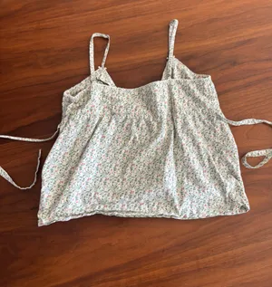 John Galt Olive Floral Edith Linen Tank Top thumbnail 3