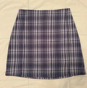 Brandy Melville Blue Plaid Mini Skirt thumbnail 1