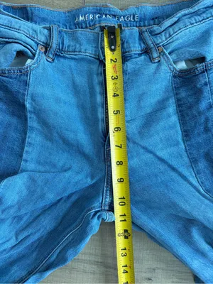 American Eagle Low Rise Ultra Wide Leg Baggy y2k punk grunge Jeans Blue 8 thumbnail 8