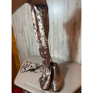 Bamboo Over the‎ knee velvet boots Tamaris pink size 7 1/2 thumbnail 5