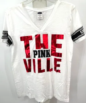 NWOT PINK Victoria's Secret "The Pink Ville" Cardinals T Shirt Size S P thumbnail 1