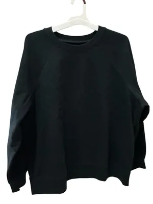 MADEWELL crew neck black sweatshirt size 2X 100% cotton oversized thumbnail 3