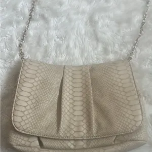Chicos cream faux snake‎ print cross body purse thumbnail 1