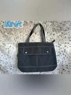 Kipling Ginnie Tote Bag black, prominent front pocket dual straps. thumbnail 8