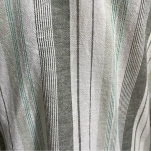 a.n.a Gray and Light Green Striped Linen V-Neck Pullover Blouse Women’s Size XS thumbnail 9