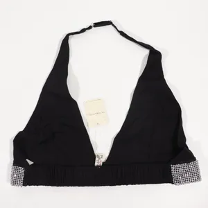 NWT Free People Of The Moment Halter Bralette in Black Size Medium thumbnail 8