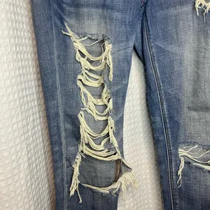 American Eagle Outfitters Tomgirl Ripped Blue Skinny Jeans thumbnail 2