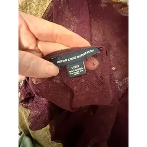 American Eagle Floral Mesh Top‎ Sheer Embroidered Long Sleeve S Whimsigoth thumbnail 6