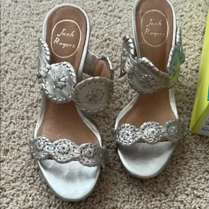Jack Rogers Platinum Wedge Sandals thumbnail 5