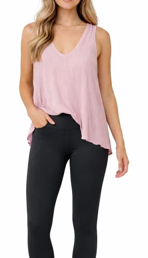 Nike Yoga Dri-Fit Size Medium Pink Open-Back Activewear Tank Top thumbnail 1