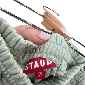 Staud‎ Wide Leg Sweatpants Sage Green Beaded Drawstring Waist Size XS **Flawed thumbnail 11