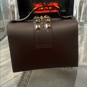 Mario Valentino Pewter Studded Mini Handbag thumbnail 2