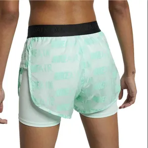 Nike Air 2-in-1 Athletic Running Shorts Lined Mint Green Womens Size Medium thumbnail 3
