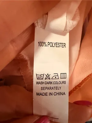 Source Unknown Orange and Pink High-Low Tiered Midi Dress thumbnail 3