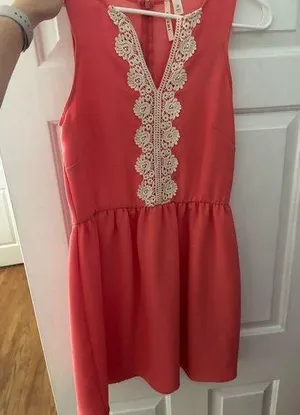 Francesca's Peach Pink Dress thumbnail 1