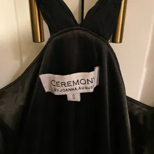 Ceremony Joanna August Black Maxi Wrap Dress Gown special occasion cocktail thumbnail 9