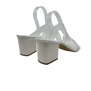 Raye Bardot Heel Slide Strap Sandal Block Clear White Size‎ US 9 thumbnail 10