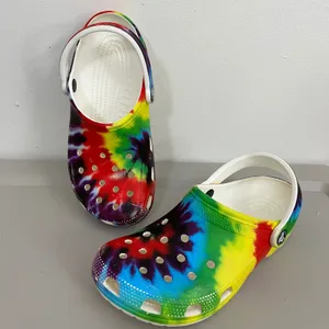 Crocs‎ Classic Solar Rainbow Clogs W7 M5 Tie Dye Slip On Festival Hippie Pride thumbnail 3