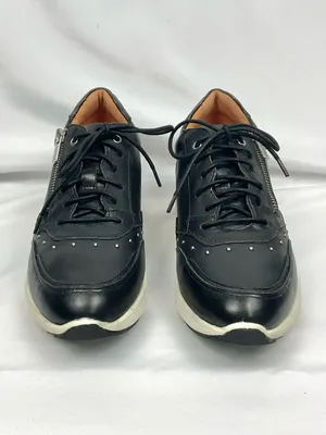 Pikolinos Sella Black Comfort Sneaker Leather Side Zip Studded Shoes EU Sz 39 thumbnail 2