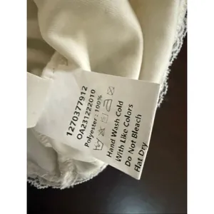 NWOT Commense Crushed Velvet Lace Ivory Cami Tank Top M thumbnail 9