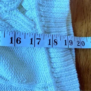 DIANE VON FURSTENBERG Knit Crochet Cream Sweater‎ size Petite - S thumbnail 4