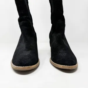 [Blondo] Black Nicola Waterproof Suede Leather Chunky Heel Boots Side Zip Sz 8.5 thumbnail 4