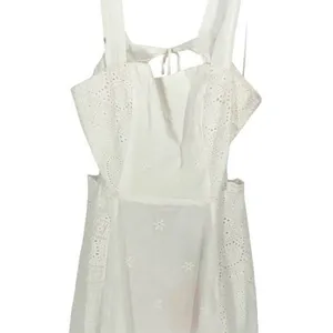 Hello Molly Womens‎ Shirred Strappy Open Back Maxi Dress White Size Medium NWT thumbnail 2