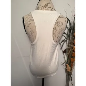 Lululemon White Racerback Tank Top‎ Athletic Workout Casual Women's Size 6 thumbnail 3