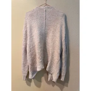 Free People Womens Cardigan M Beige Marled Oversized Open Front Knit Sweater thumbnail 7