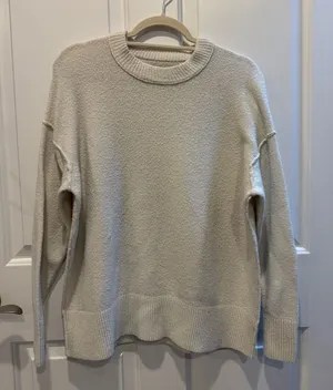 aerie Cream Crewneck Sweater thumbnail 1