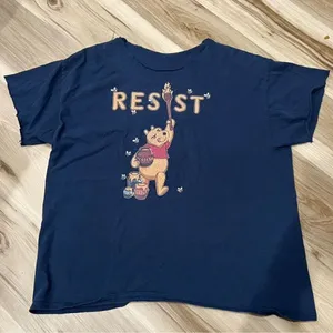 Winnie The Pooh Resist Cut Tee Shirt Women’s Medium thumbnail 1