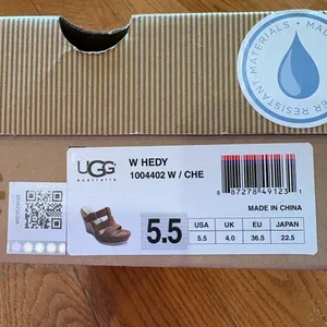 UGG Hedy Suede Wedge Slide Sandals Women’s 5.5 Brown thumbnail 3